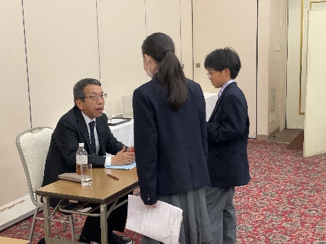 校長先生と生徒