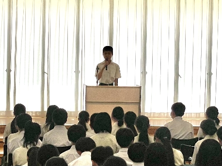 生徒会長　清水君